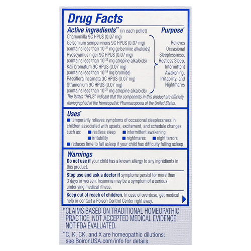 Boiron, SleepCalm® Kids, 2 переносные пробирки, 80 гранул в каждом
