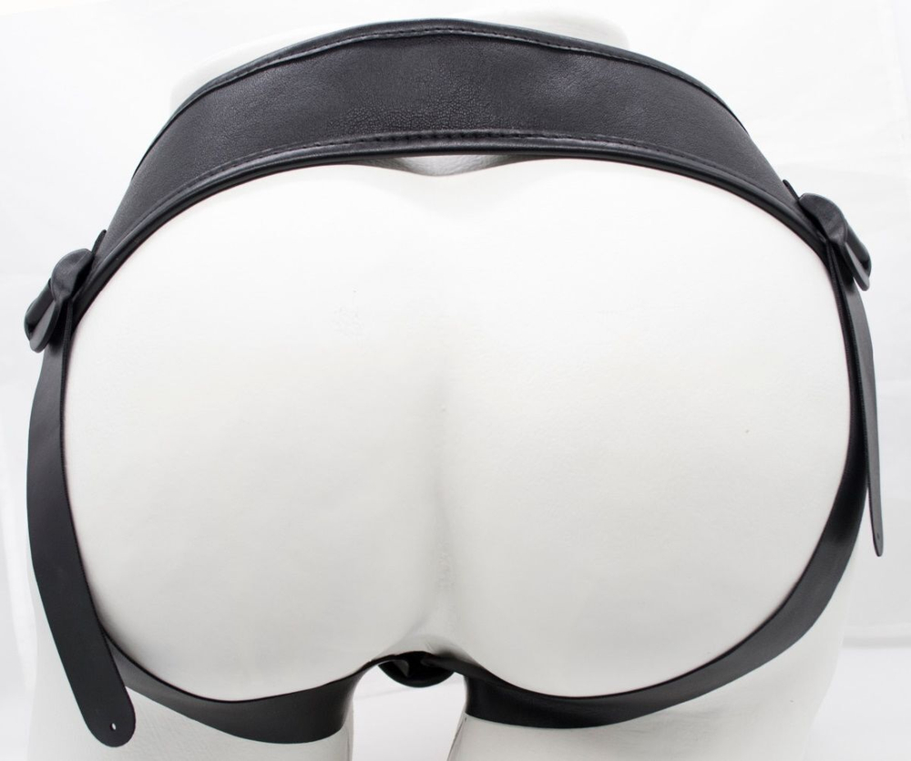 Пояс харнесс BEST UNI strap с 2 сменными насадками - 18,5 и 16 см. (Цвет: телесный с черным)