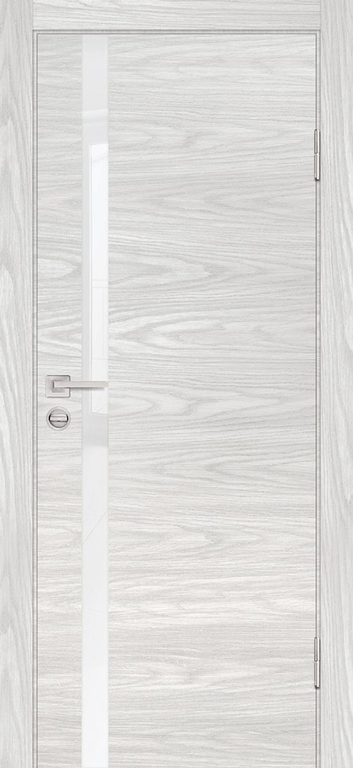 Дверь P-8 / Цвет Дуб скай бежевый / белоснежный лакобель / Двери PROFILO PORTE