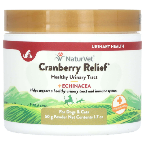 NaturVet, Cranberry Relief, с эхинацеей, для собак и кошек, 50 г (1,7 унции)