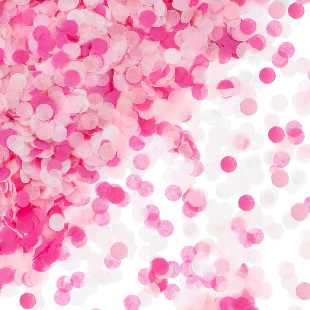 Конфетти тишью Круг, Розовый микс, 1 см, 50 г.