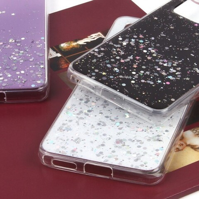 Чехол ТПУ с блестками для Huawei P40 Pro, 011057 Черный