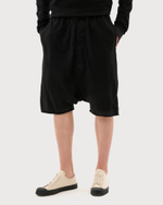 RICK OWENS DRKSHDW ШОРТЫ ЧЕРНЫЕ LIDO DRAWSTRING PODS