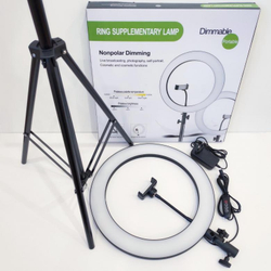 Кольцевая лампа 36 см плоская от сети