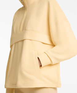 Oysho Толстовка на молнии из хлопка и модала, желтый