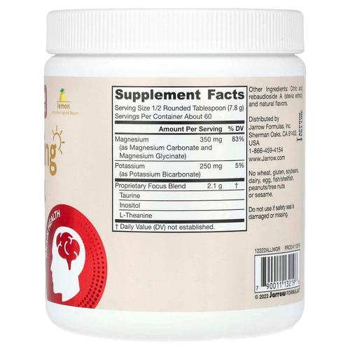 Jarrow Formulas, Vegan Calming Day, лимон, 465 г (16,4 унции)