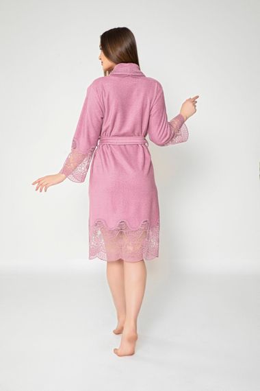 Халат женский махровый 4120 лиловый NUSA Турция