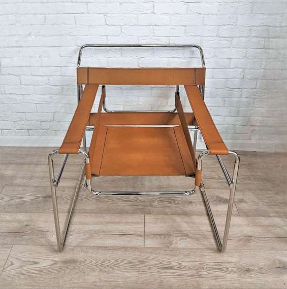 Кресло Wassily, коричневая кожа