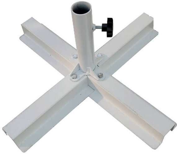 Зонт пляжный со стационарной базой Kiwi Clips&amp;Base, 200х200 см, бежевый