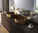 Дозатор Gessi 316, настенный, Ø75хh208 мм, цвет White/Copper Brushed PVD