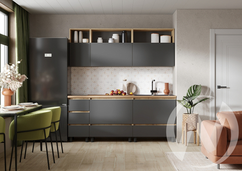 Кухня Хелен ЛДСП 2.0 (дуб крафт золото/серый графит)