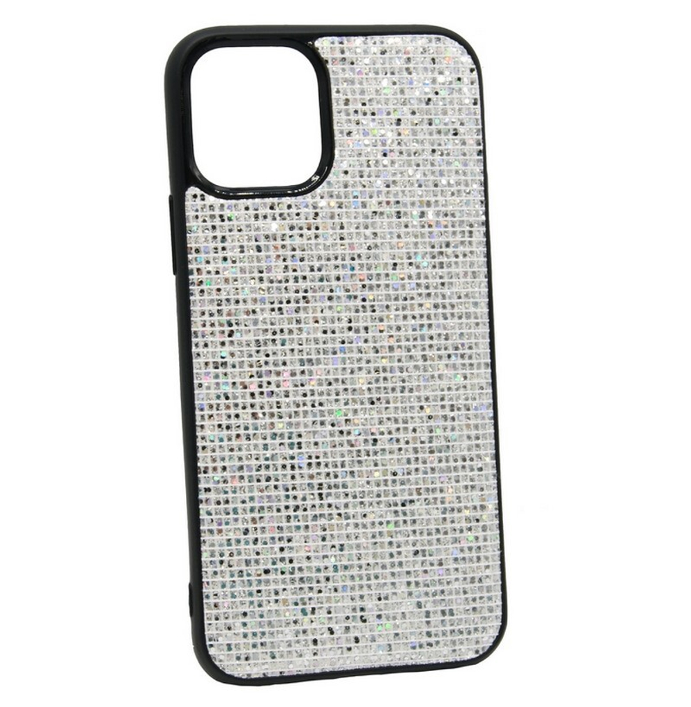 Чехол Case Rainbow на iPhone 11Pro (блестки и стразы-серебро) 4
