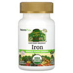 NaturesPlus, Source of Life Garden, железо, 30 веганских капсул (18 мг на капсулу)