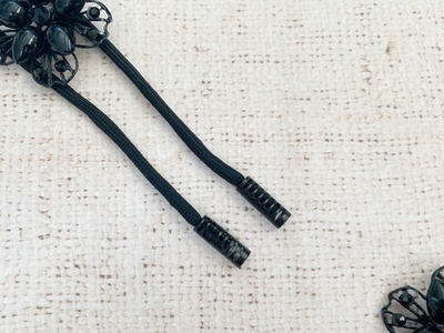 Шнур, ш. 6 мм, L 128 см, чёрный с чёрным