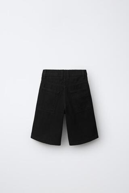 ZARA ДЖИНСОВЫЕ ШОРТЫ, ЧЕРНЫЙ