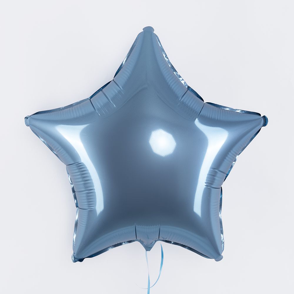 F Шар Звезда 18''/46 см, Стальной синий, Сатин (БГ-15) 
