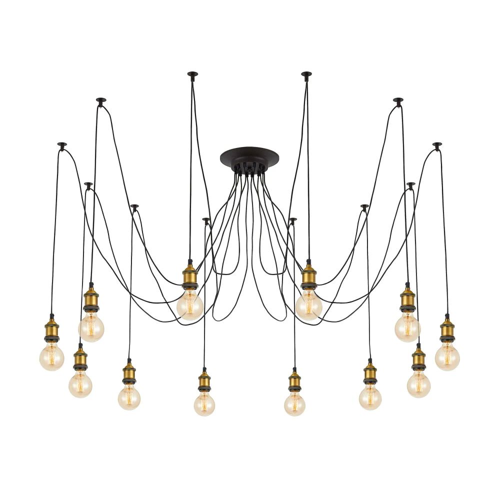 Citilux Эдисон CL451121 Люстра паук Венге Бронза