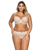 Элегантный бюстгальтер plus size с уплотненными чашками из нежной микрофибры (Размер: 85J) (Цвет: белый)