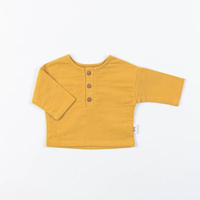 Flannel shirt 0-3 months - Mustard