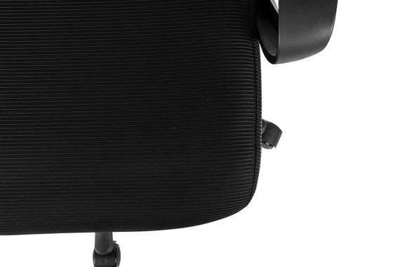 Кресло руководителя Бюрократ Wise черный сетка/ткань с подголов. крестов. пластик