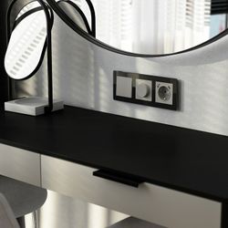 Выключатель проходной одноклавишный без рамки Werkel дымчатый W1210004