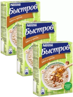 Каша 5 злаков с медом и орехами, 240 г- 3 штуки