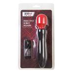 Черно-красный двусторонний вибромассажер 21см ToyFa Black&Red 901016-5