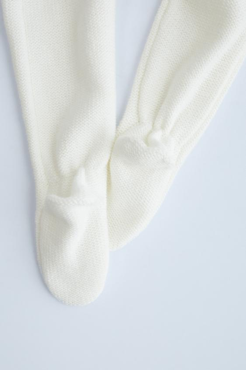 ZARA ТРИКОТАЖНЫЕ ПОЛЗУНКИ С ЗАВЯЗКАМИ, СВЕТЛЫЙ ЭКРЮ