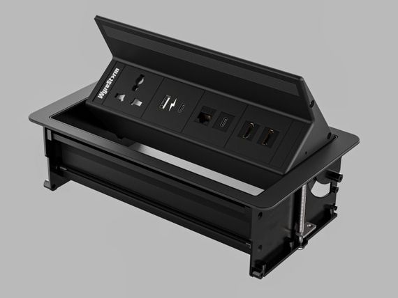 Wyrestorm IDB-400-MS - кабельный лючок, мультистандартная электророзетка, USB-зарядка, сквозные 2x HDMI, USB-C и RJ-45