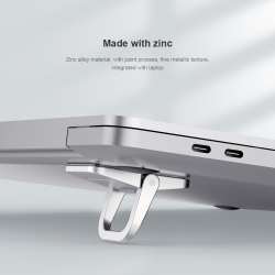 Портативная подставка от Nillkin серебристого цвета для ноутбука, серия Bolster Portable Stand