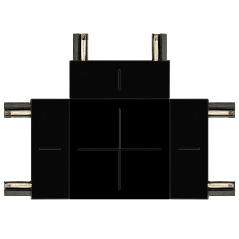 Коннектор питания ЭРА TRM-S5-CT BK для магнитного шинопровода Т-образный черный | Магнитный шинопровод и аксессуары