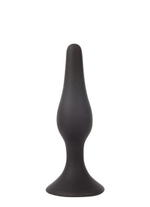Чёрная анальная пробка Sex Expert - 9,5 см.