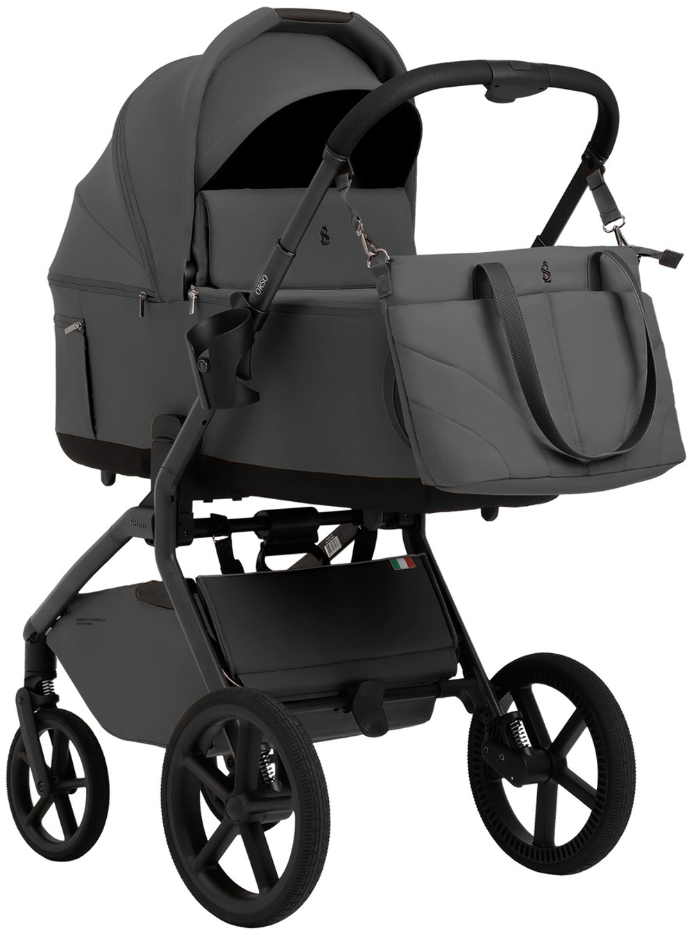 Коляска 3 в 1 Sweet Baby SBL Orso New + автокресло Premier Black New Dark Grey
