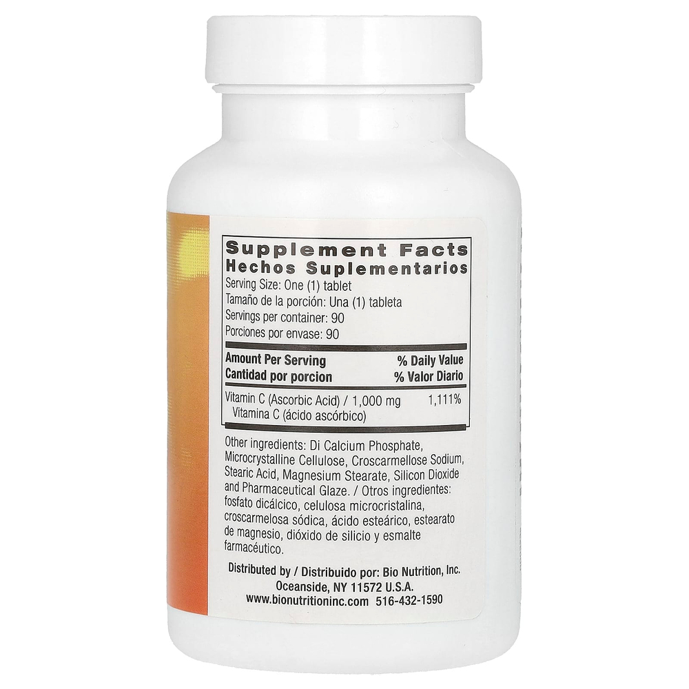 Bio Nutrition, витамин C, 90 таблеток (1000 мг в 1 таблетке)