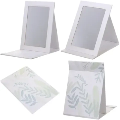 Зеркало косметическое складное «ФОРТУНА БРИ», микс 4 дизайна, тропики, 15*21см