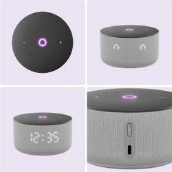 Умная колонка Яндекс Станция Мини 3 с часами, Серый (YNDX-00027GRY)