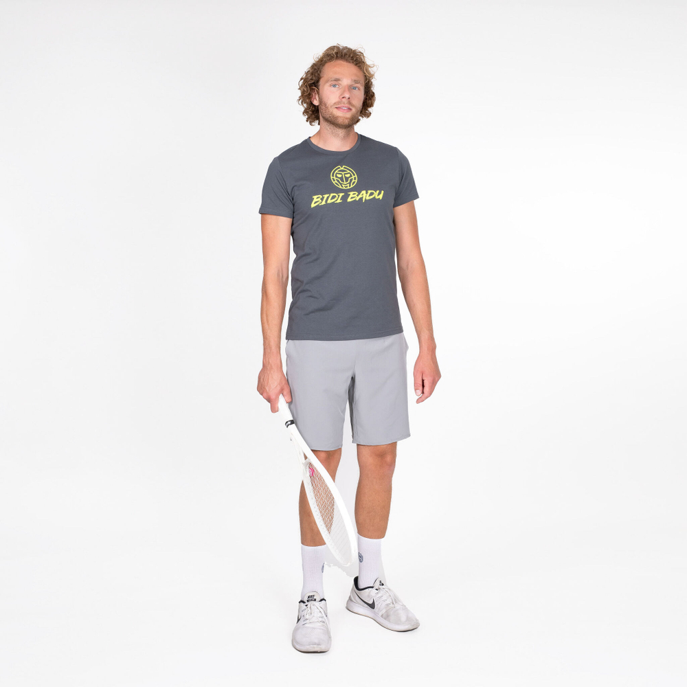 Мужское теннисное поло BIDI BADU Yosan Lifestyle T-Shirt Men - Grey