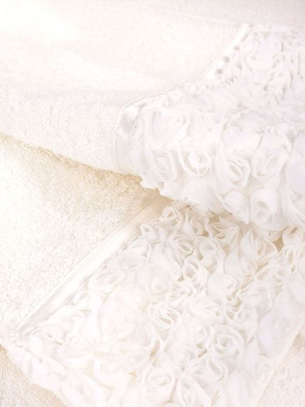 Набор полотенец ROSA РОСА  кремовый 3пр 30х50 50х100 и 70х140 Maison Dor Турция