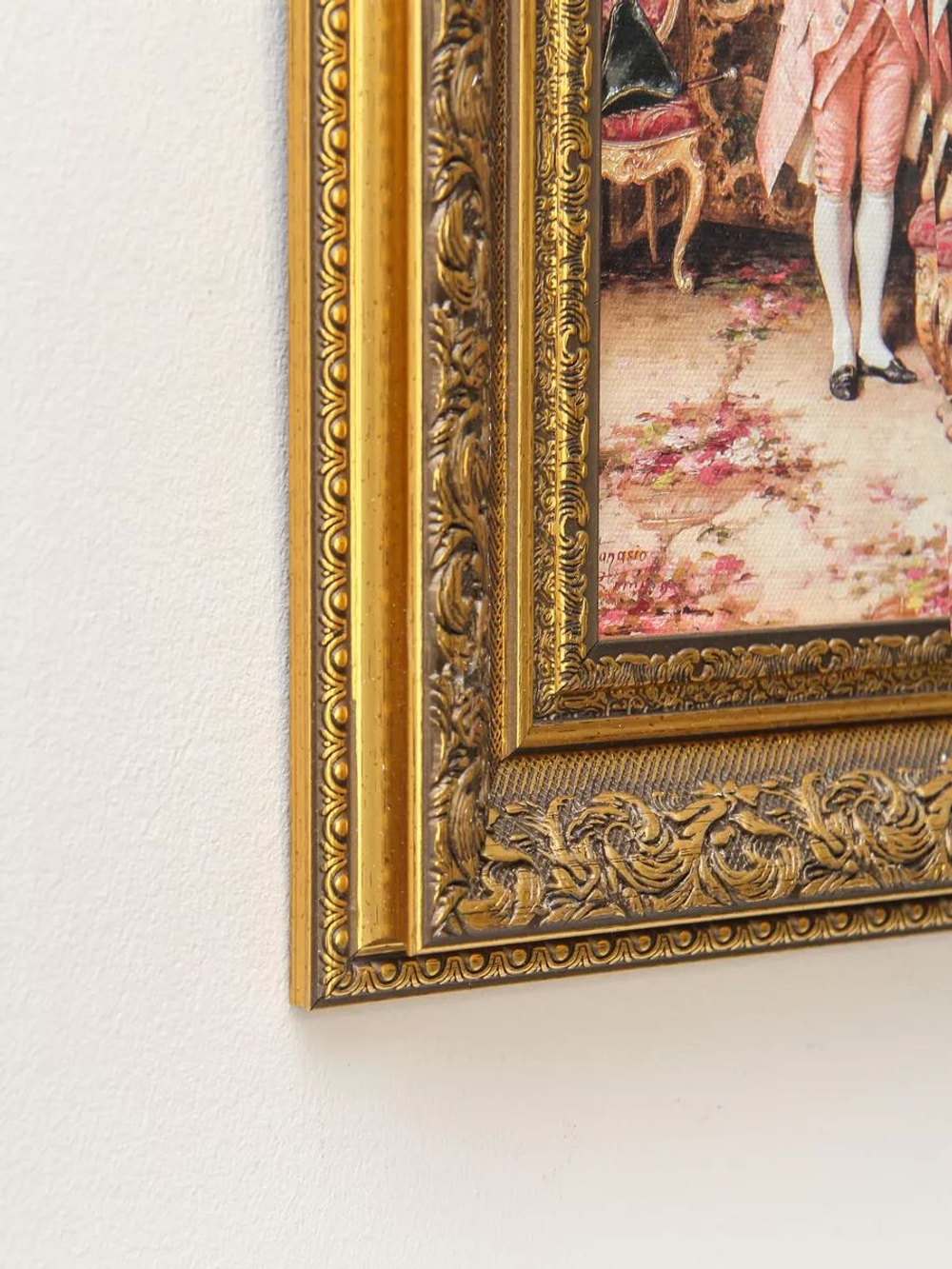 Картина на стену для интерьера на холсте "Золотой век" в классической раме 41*51 см