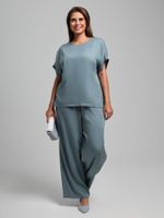 Блузка Летний драйв-4 Виотекс СЕРЫЙ