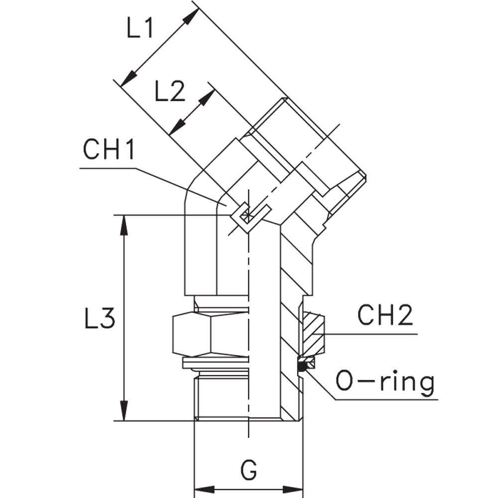 Штуцер FRG45 DL35 BSP 1.1/4 (корпус)
