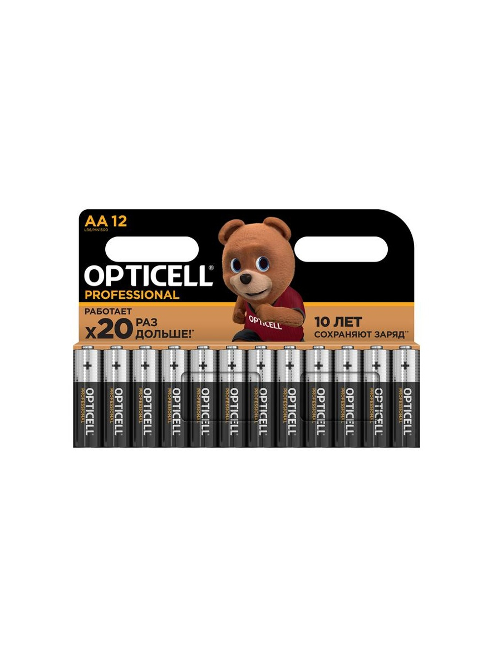 Элемент питания алкалиновый AA/LR6 (блист. 12шт) Professional Opticell 5052005/6052005