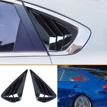 Накладки на окна (жабры) Kia K3 / Cerato / Forte 2019-2025 чёрный глянец