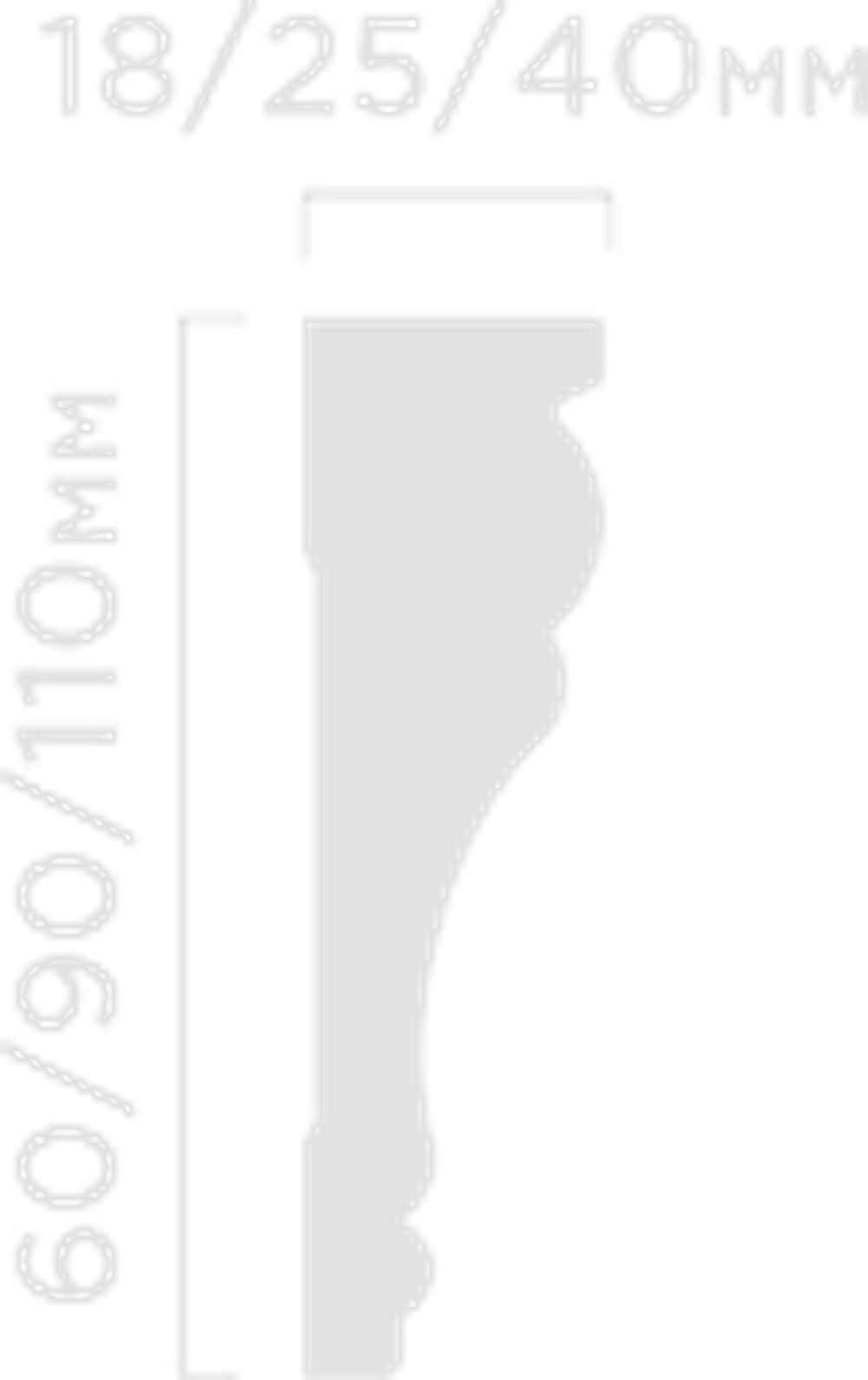 Карниз HiWood, 60x18 мм