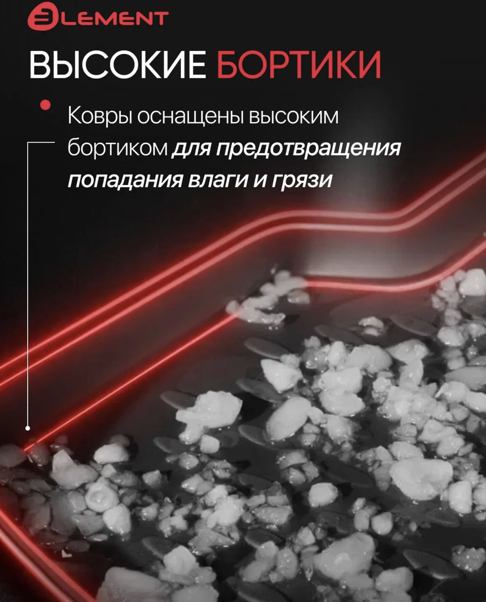 Коврик в багажник для ROX 01 2024-н.в., Внедорожник 5 дв., длинный (3-й ряд сложен), 1 шт. (полиуретан) ELEMENTA71705L13