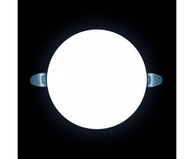 Светодиодная встраиваемая безрамочная панель FLP 12Вт, 6500К, d120х21мм, белый