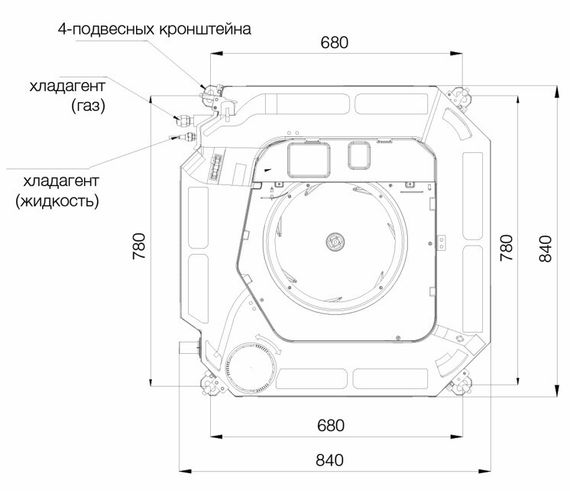 Кассетный кондиционер Excon CR-01-0712 — (2)