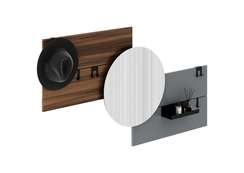 Вешалка Stripe M горизонтальная с зеркалом D 60 см (орех, серый)