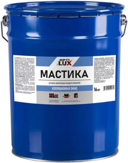 OPTILUX Мастика Битумно-изоляционная МБИ 16кг (ИжСинтез)