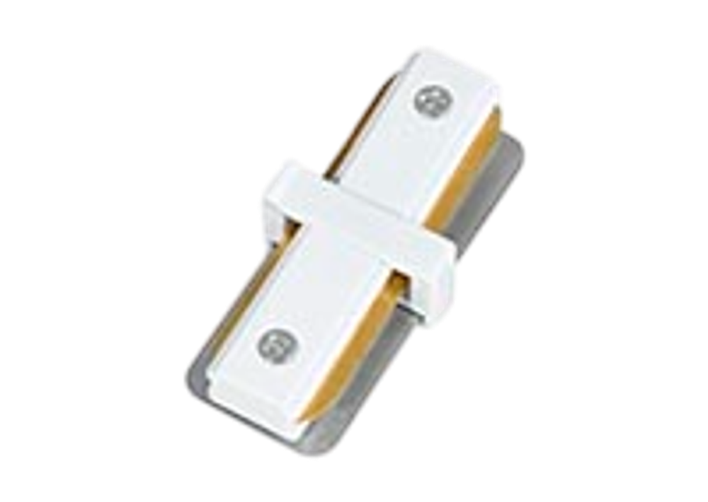 Однофазный коннектор 220V прямой, белый, 75*35 мм, 100 шт/кор